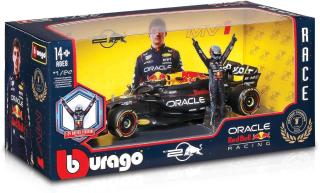 Red Bull RB20 Max Verstappen #1 Weltmeister 2024 mit stehender Figur Burago 1:24